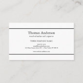 Professional Wood Grain Rustic Carpentry 名刺 (裏面)