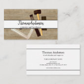 Professional Wood Grain Rustic Carpentry 名刺 (正面/裏面)