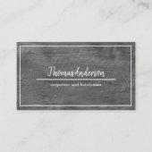 Professional Wood Grain Rustic Carpentry Business 名刺 (正面)