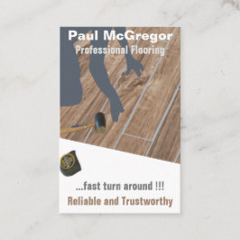 Professional Wood Laminated Flooring Business Card 名刺