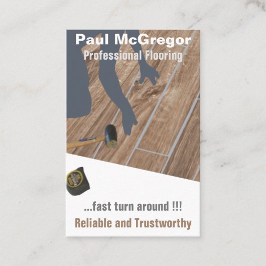 Professional Wood Laminated Flooring Business Card 名刺 (正面)