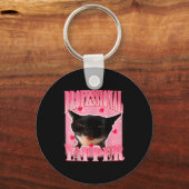 Professional Yapper Cat Funny Oddly Specific Dank  キーホルダー (正面)