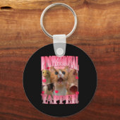 Professional Yapper Cat Funny Oddly Specific Dank  キーホルダー (正面)