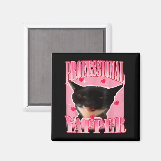Professional Yapper Cat Funny Oddly Specific Dank  マグネット (正面/裏面)