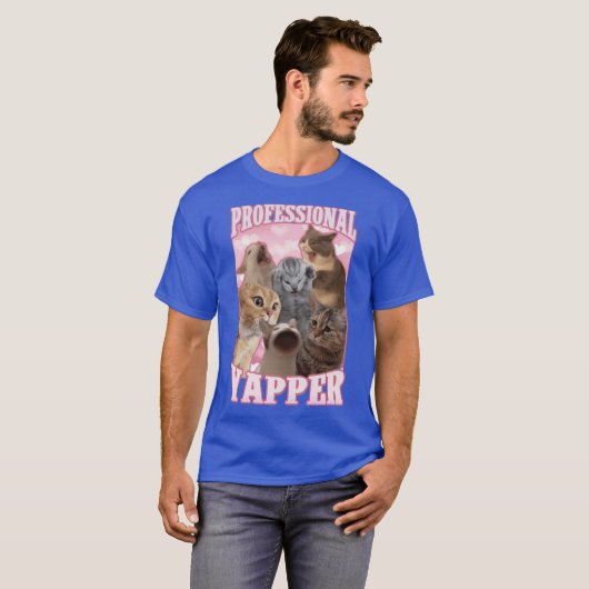 professional yapper funny cat meme friend family tシャツ (正面フル)