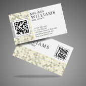 Professional Yellow & Gray QR Code Logo  名刺