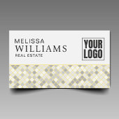 Professional Yellow & Gray QR Code Logo  名刺