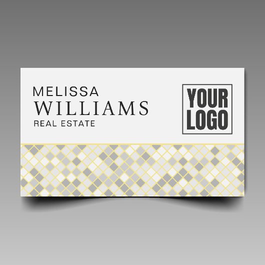 Professional Yellow & Gray QR Code Logo  名刺