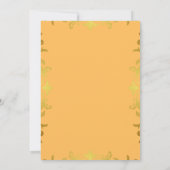 Professional Yellow & Orange Wedding Invitation 招待状 (裏面)