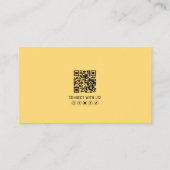 Professional Yellow QR Code Photo Logo 名刺 (裏面)
