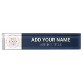 Professional Your Business Logo Here Template デスクネームプレート (正面)