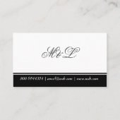 ProfessionalBalancedミニマルストライプ白黒    名刺 (裏面)