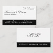 ProfessionalBalancedミニマルストライプ白黒    名刺 (正面/裏面)