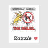 Professionally Ignoring the Rules Funny French Bul シール (シート)