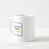 Professionally Owned By A Cat Funny Mug コーヒーマグカップ (正面左)