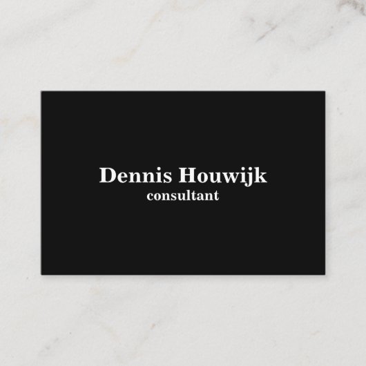 Professioneel zwart wit visitekaartje 名刺 (正面)