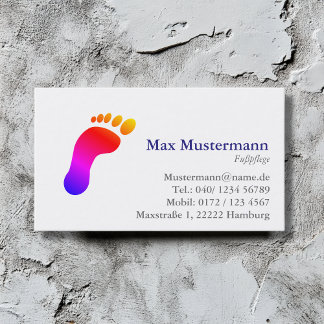 Professionell Fußpflege Visitenkarten 名刺