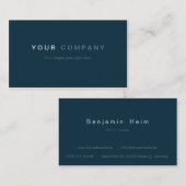 Professionelle Business Visitenkarten Blue 名刺 (正面/裏面)