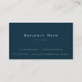 Professionelle Business Visitenkarten Blue 名刺 (裏面)