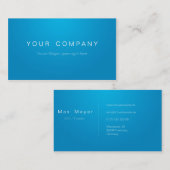 Professionelle Business Visitenkarten Blue/White 名刺 (正面/裏面)