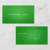 Professionelle Business Visitenkarten Green/white 名刺 (正面/裏面)