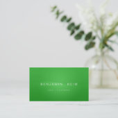 Professionelle Business Visitenkarten Green/white 名刺 (スタンド正面)