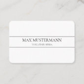 Professionelle Elegante Weiße Visitenkarte 名刺 (正面)