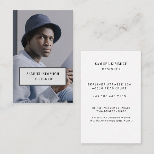 Professionelle Foto Visitenkarte 名刺 (正面/裏面)