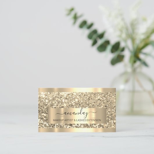Professionelle Make up Künstler Event Planer Gold 名刺 (スタンド正面)