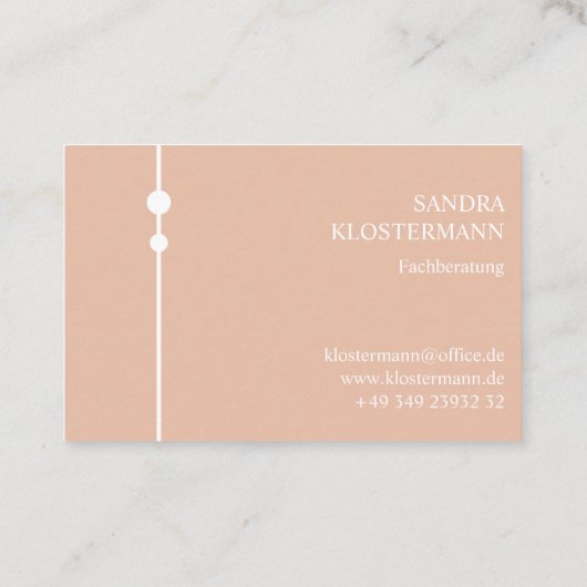 Professionelle Roase Visitenkarten Vorlage - 名刺 (裏面)