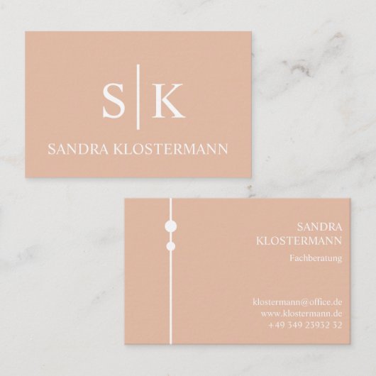 Professionelle Roase Visitenkarten Vorlage - 名刺 (正面/裏面)