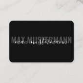 Professionelle Schwarze Visitenkarten Vorlage - Vi 名刺 (正面)