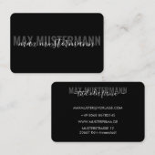 Professionelle Schwarze Visitenkarten Vorlage - Vi 名刺 (正面/裏面)