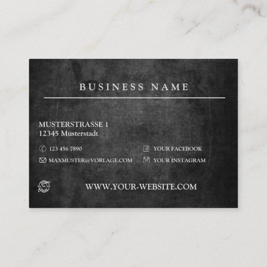 Professionelle Visitenkarte Selbst Gestalten 名刺 (裏面)