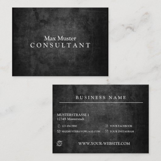 Professionelle Visitenkarte Selbst Gestalten 名刺 (正面/裏面)