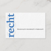 Professionelle Visitenkarten blau weiß 名刺 (裏面)