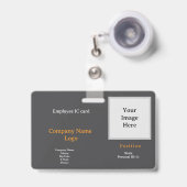 Professioneller Mitarbeiterausweis – Modern バッジ (正面（伸縮クリップ）)