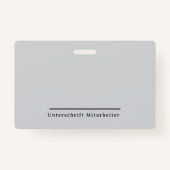 Professioneller Mitarbeiterausweis – Modern バッジ (裏面)