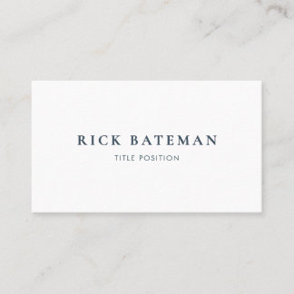Professionnel Simple Bleu et Blanc 名刺