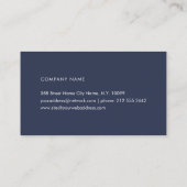 Professionnel Simple Bleu Foncé 名刺 (裏面)