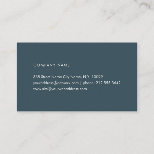 Professionnel Simple Ivoire Bleu 名刺 (裏面)