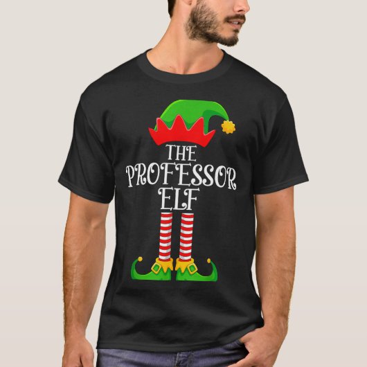 Professor Elf Christmas Family Matching Funny Love Tシャツ (正面)