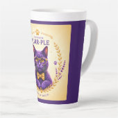 Professor Purr-Ple™ – 大きな夢を Latte Mug カフェラテマグ (右アングル)