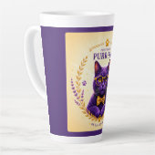 Professor Purr-Ple™ – 大きな夢を Latte Mug カフェラテマグ (左アングル)