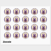 Professor Purr-Ple™ – 好奇心を忘れずに ステッカー (シート)