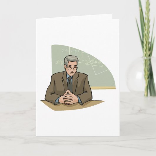 Professor Scholar Male Educator Teacher カード (正面)