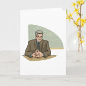 Professor Scholar Male Educator Teacher カード (黄色い花)