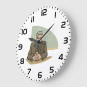 Professor Scholar Male Educator Teacher ラージ壁時計 (傾斜)