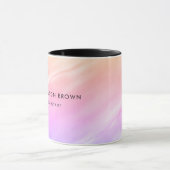 Profiのモダンなビーチの抽象芸術の水彩画 マグカップ (中央)