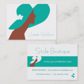 Profile Card Green Decoの女性 名刺 (正面/裏面)